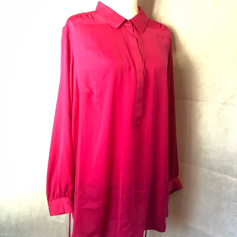 Bright, Fuchsia Hi-low Blouse